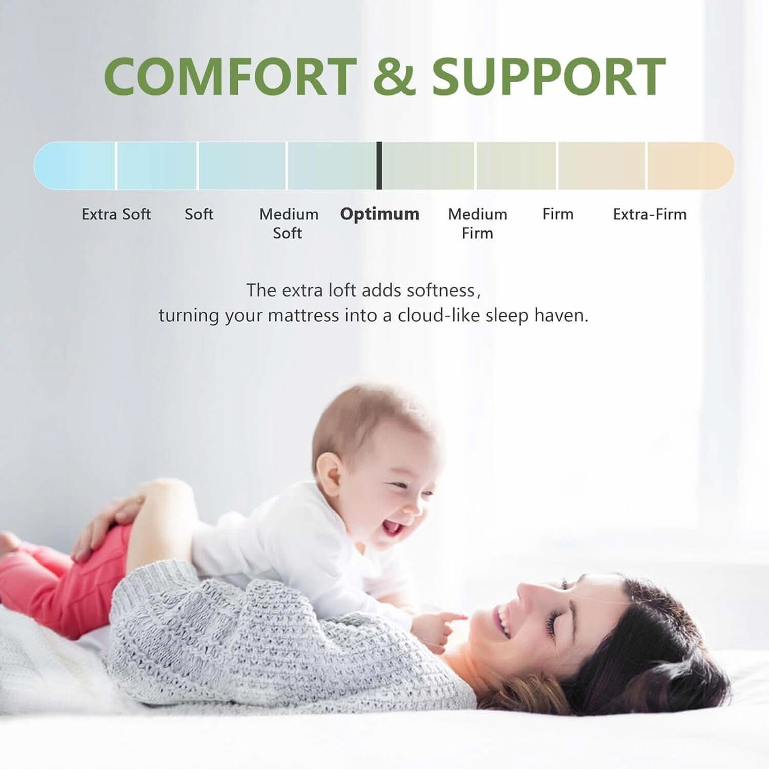 Bamboo Mattress Topper - Sleep Cooler, Wake Up Pain-Free