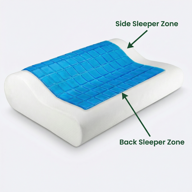 Cooling Pillow – Sleep Cooler, Ease Neck & Shoulder Tension