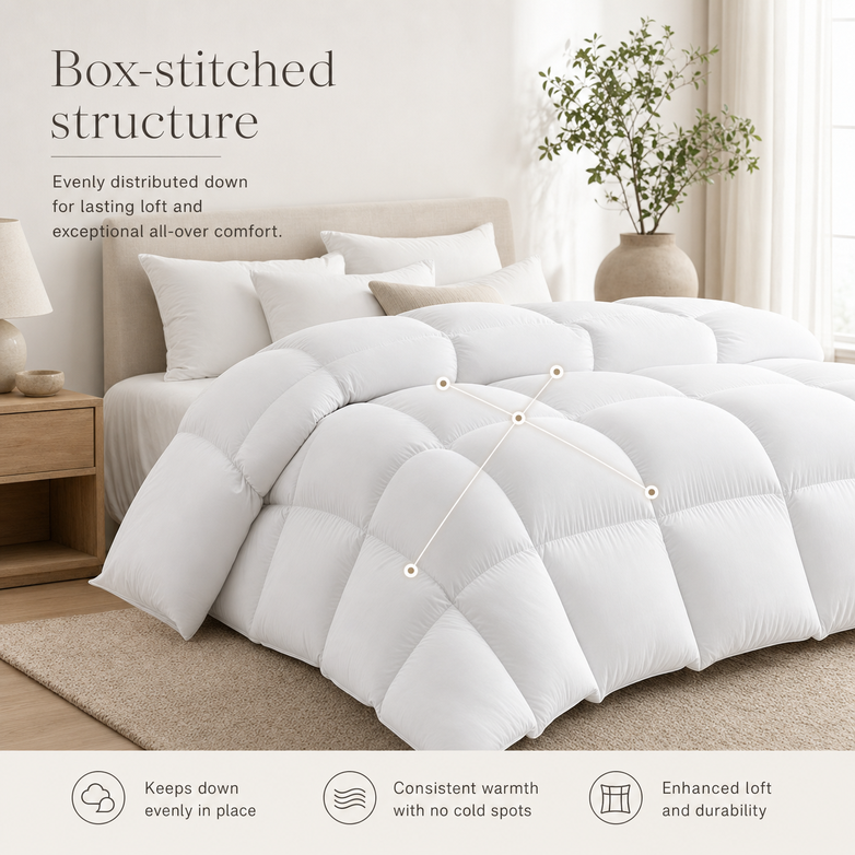 Goose Down Quilt - Trap Natural Warmth, Sleep Under Cloud-Like Comfort