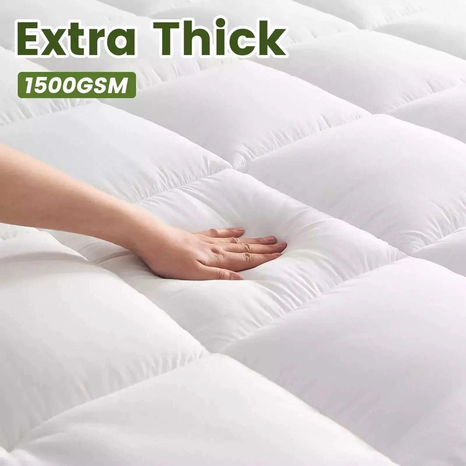 Bamboo Mattress Topper - Sleep Cooler, Wake Up Pain-Free