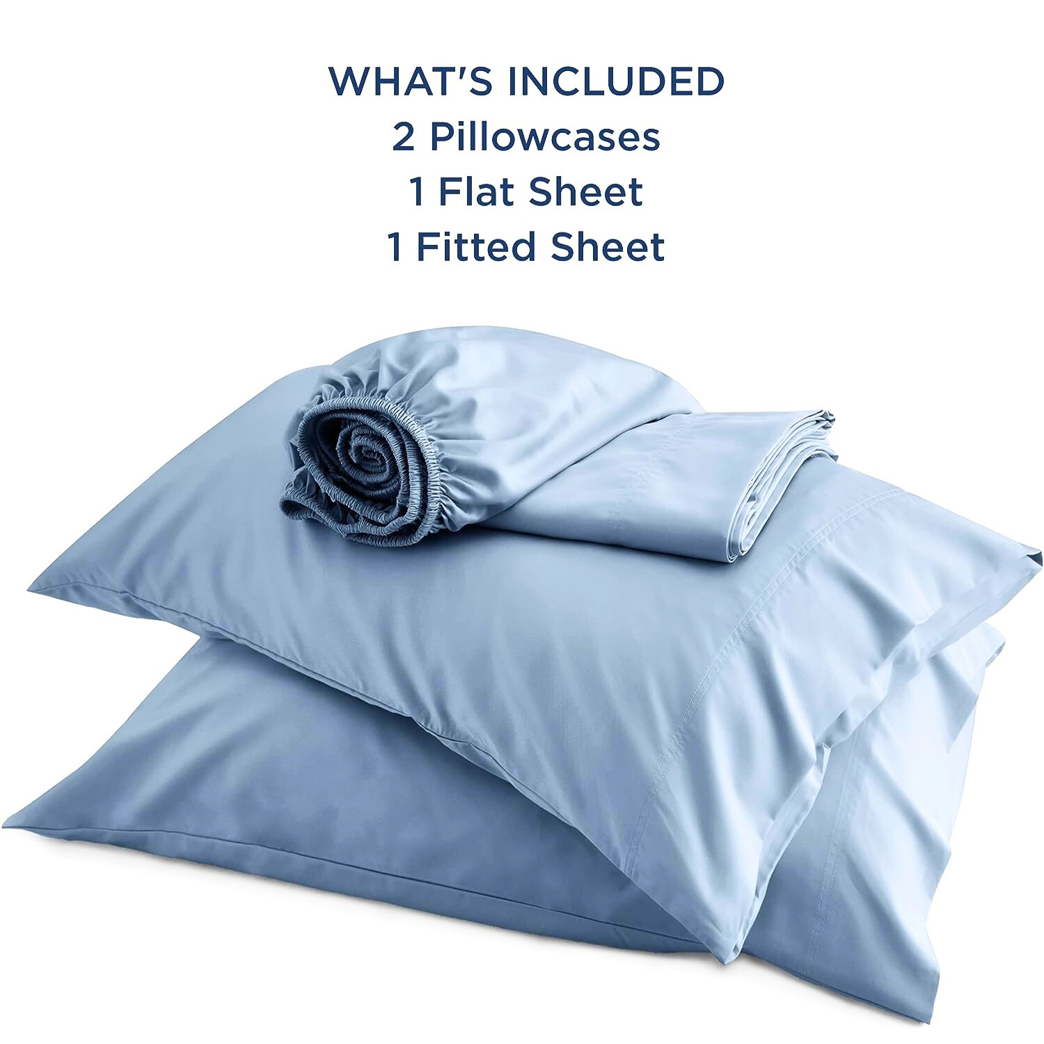 Adorearth Bamboo Sheets - Blue, King Queen Double Single