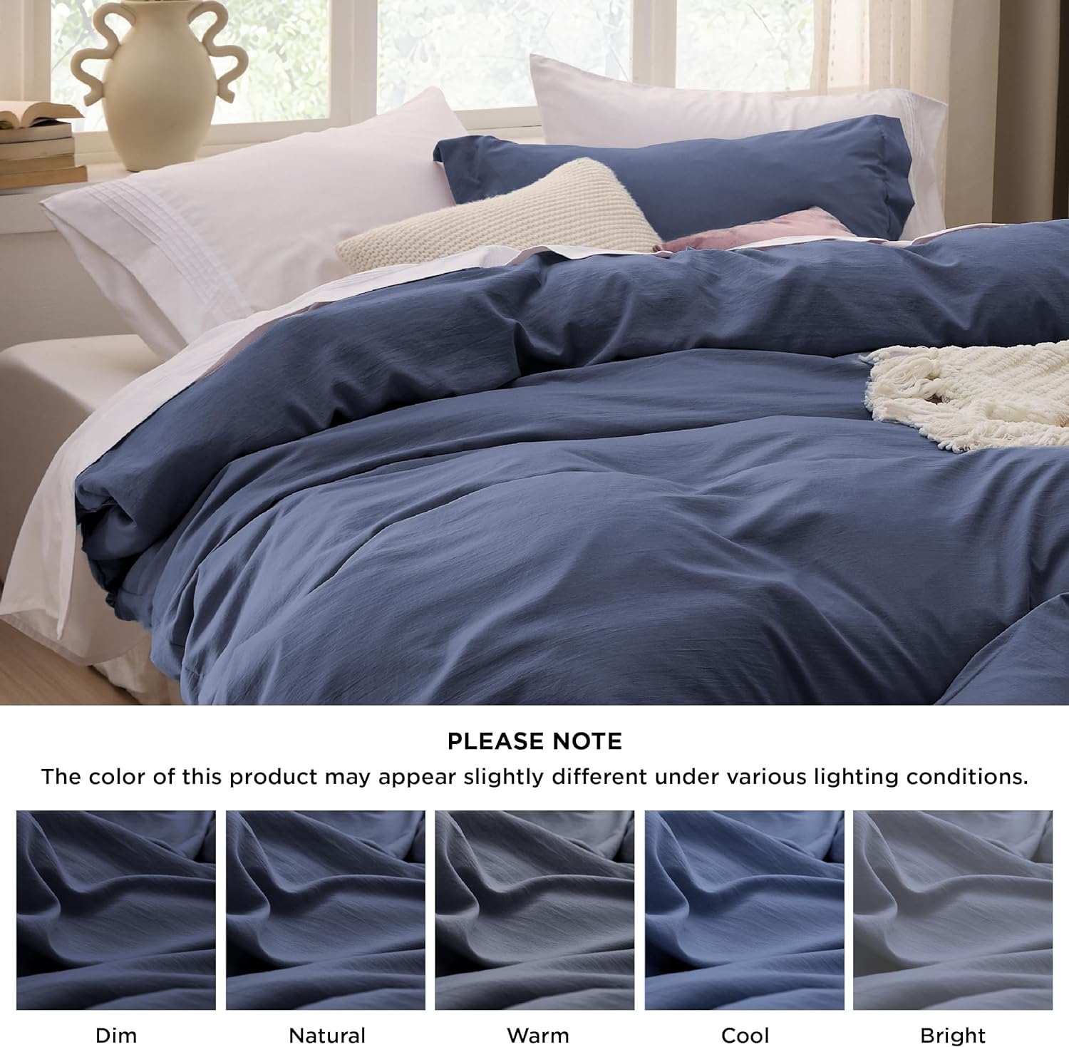 Bamboo Duvet Cover serene blue different colors