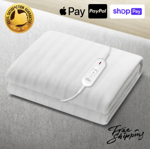 "Adorearth™ Fitted Electric Blanket with controller, 100% satisfaction guarantee, available Pay, PayPal, Shop Pay, free shipping"