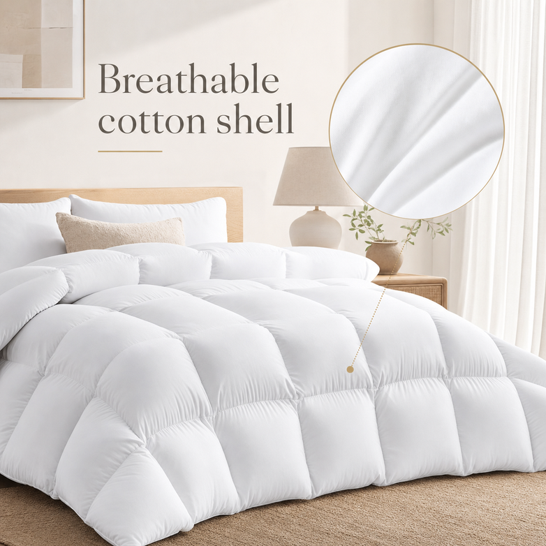 Goose Down Quilt - Trap Natural Warmth, Sleep Under Cloud-Like Comfort