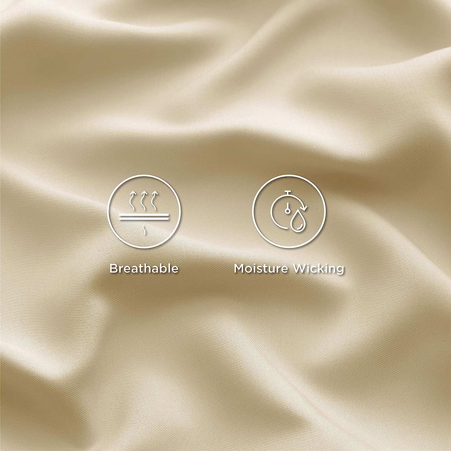 Adorearth Bamboo Sheets - Cream, King Queen Double Single