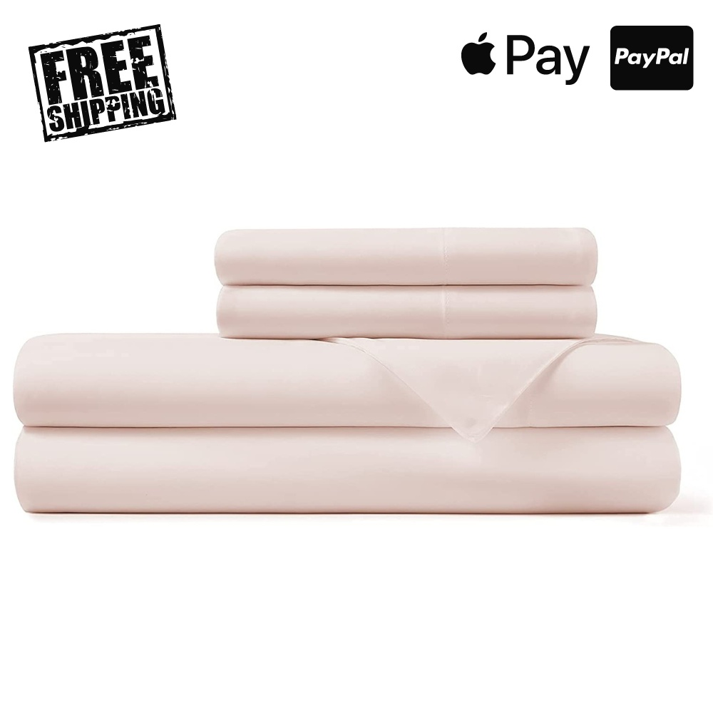 Adorearth Bamboo Sheets - Pink, King Queen Double Single